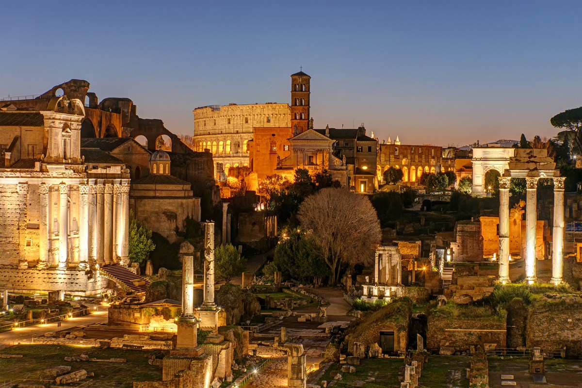 Roman Forum By Night